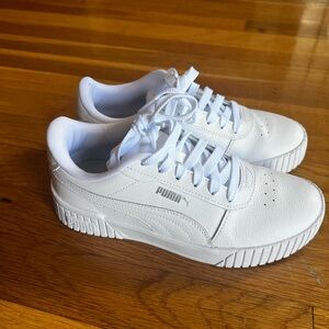 Puma Carina 2.0 Classic White Leather Sneakers